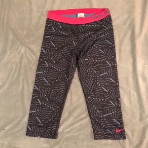 Nike Pro Dri Fit Purple and Pink Leggings